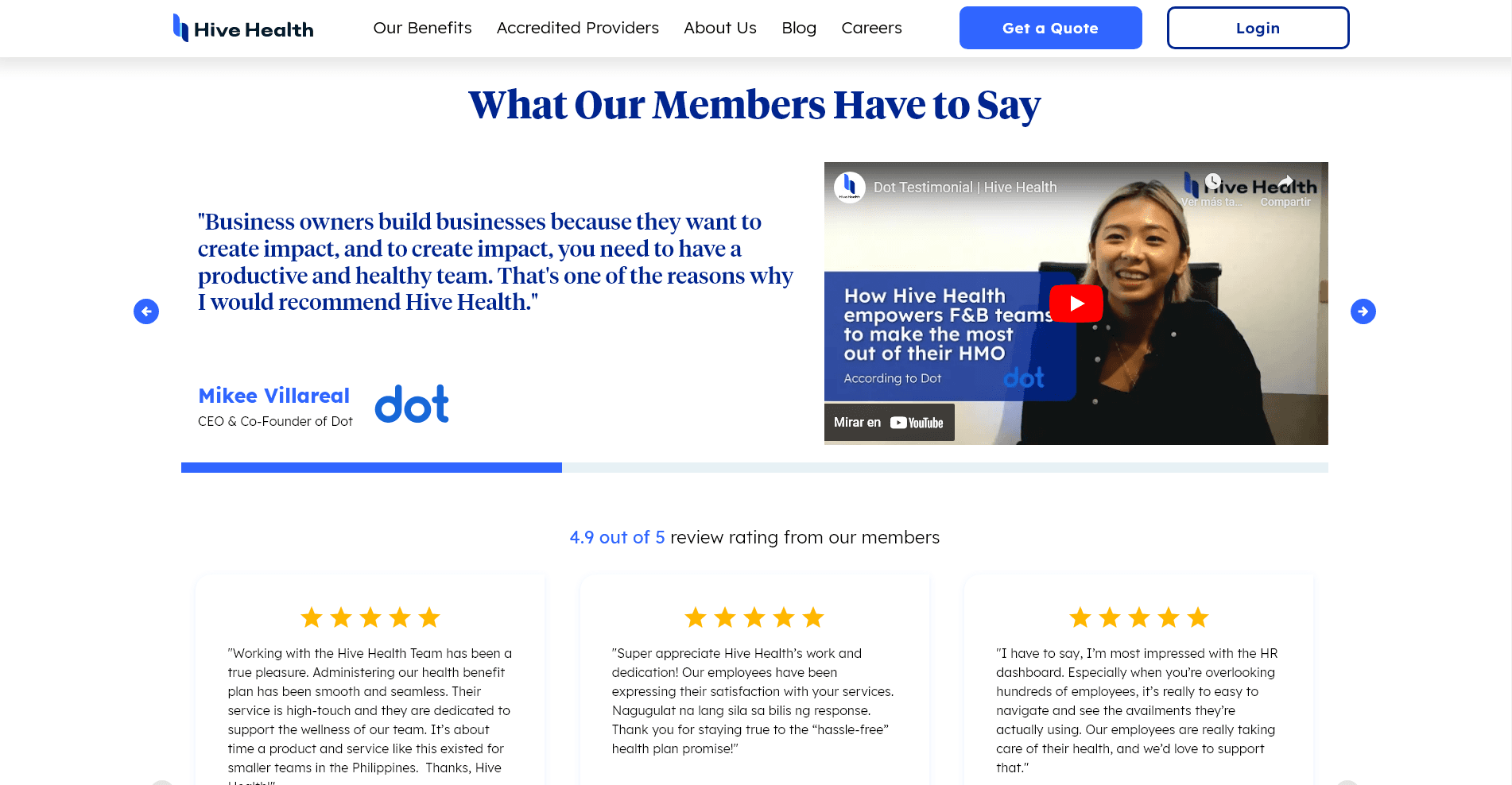 Hive Health Platform Screenshot