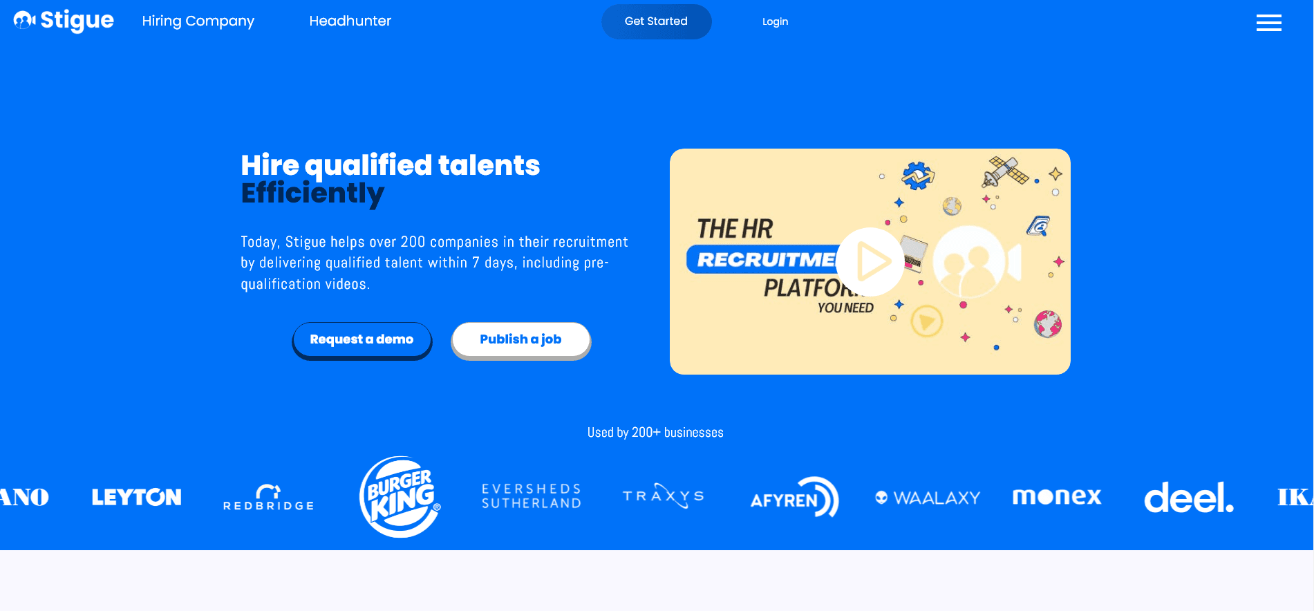 Stigue Platform Screenshot
