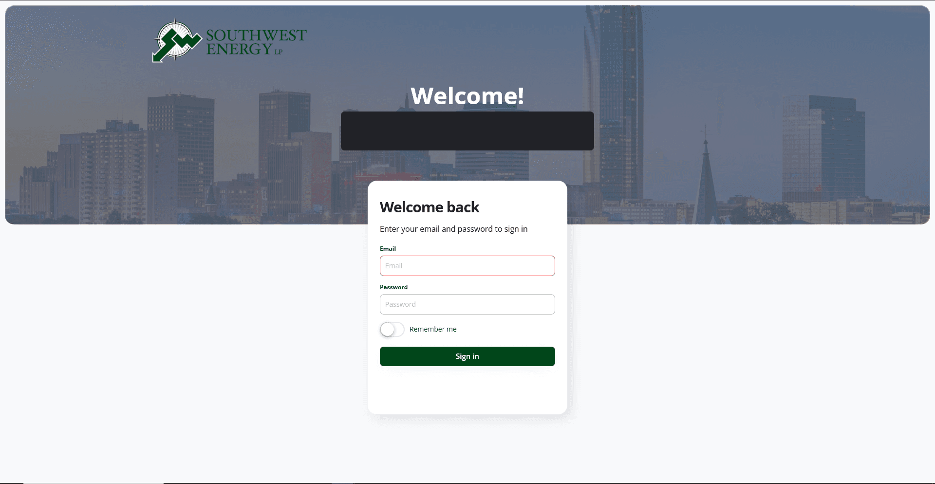 SWE Portal Platform Screenshot